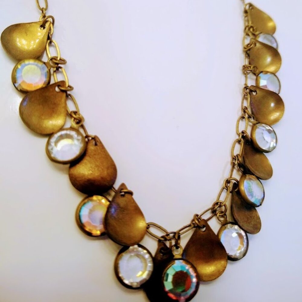 Anne Koplik Designs  bronzy-crystal-twinkle necklace